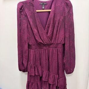 Aqua Long Sleeve Plum Dress
